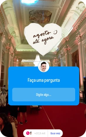 Caixa de perguntas do Instagram.