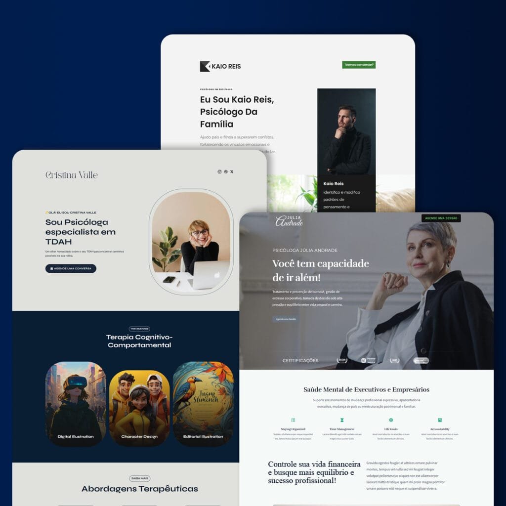 Temas para landing page para psicólogos.